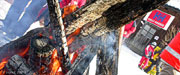 Bild - 12 - das Lagerfeuer brennt auch tagsber 